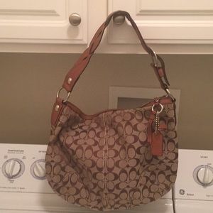 Coach brown shoulder/hobo bag